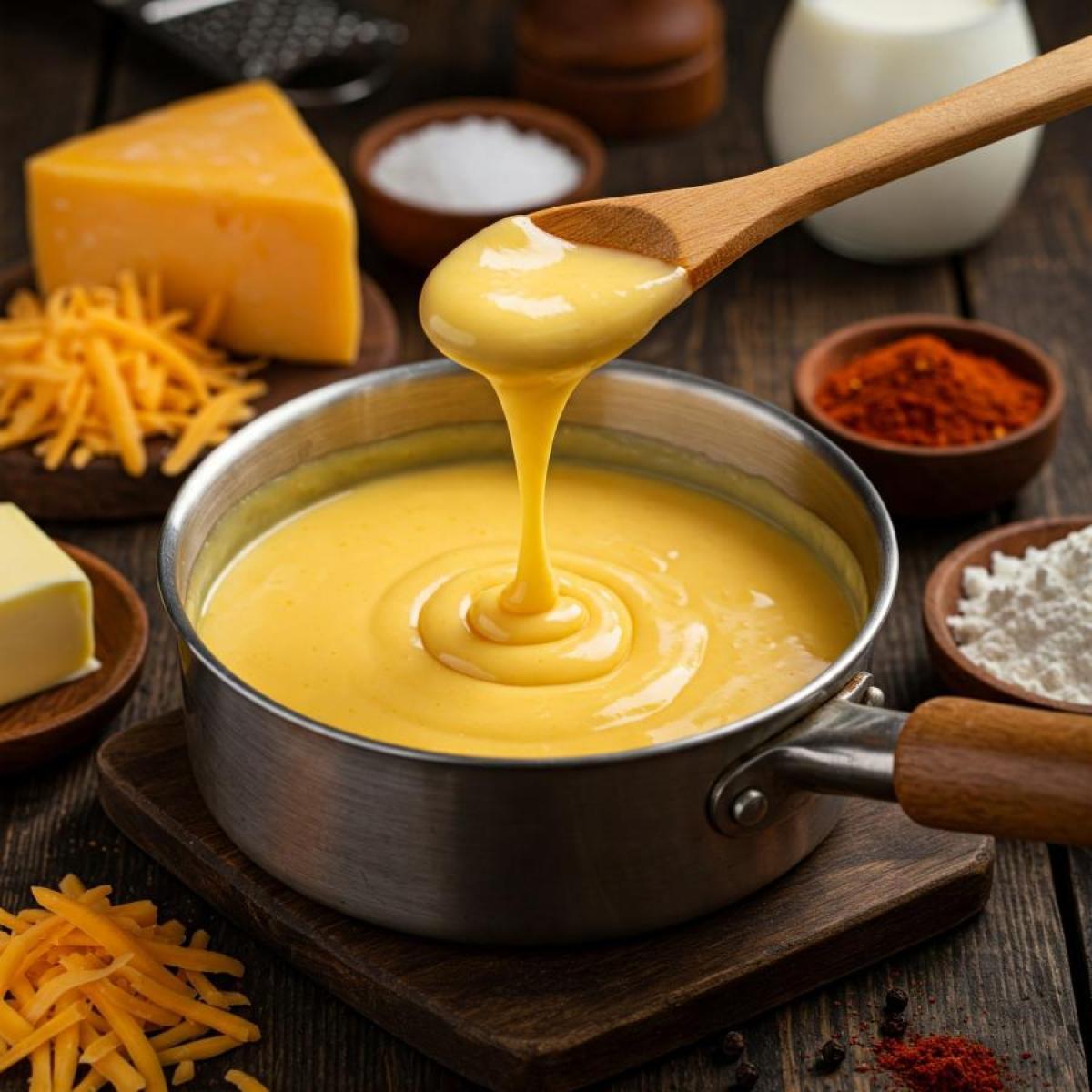 Cremige Käsesauce mit Cheddar