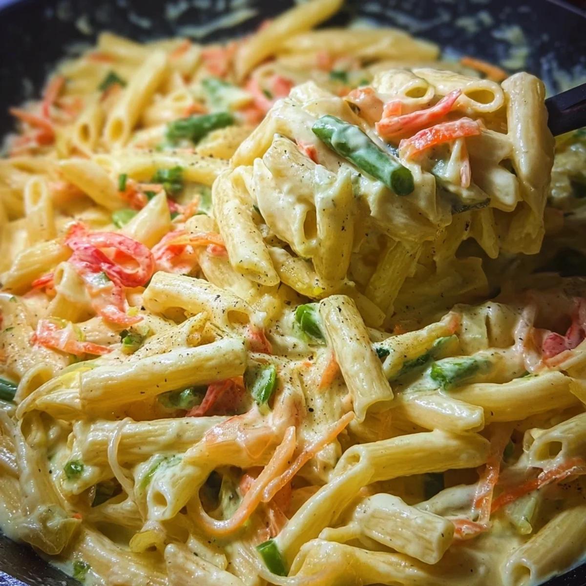 Cremige Sauce für vegetarische Ofennudeln