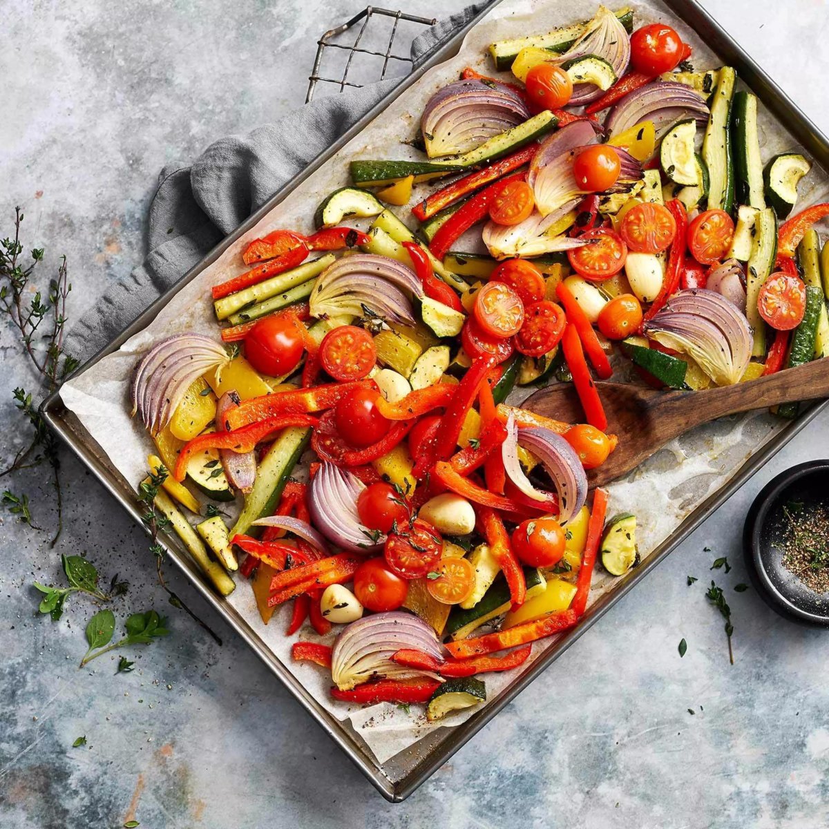 Ofengemüse für vegetarische Pasta