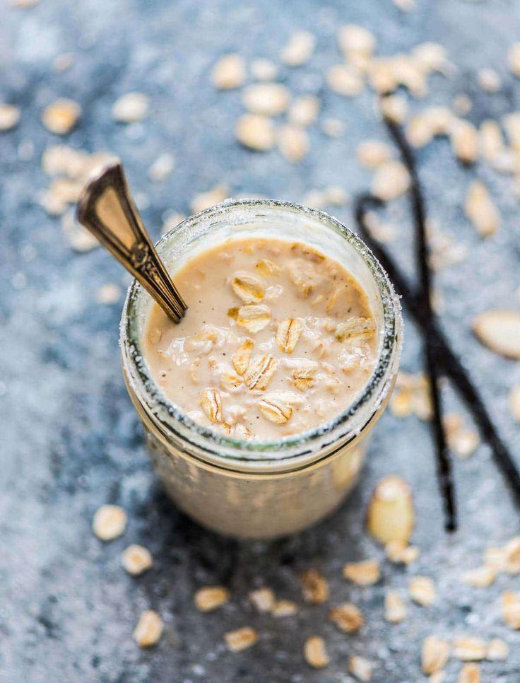 Overnight Oats Glas mit Haferflocken Protein