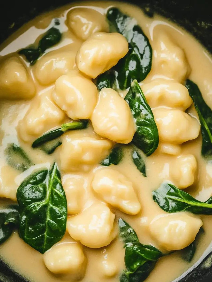 Cremige Sauce Nahaufnahme