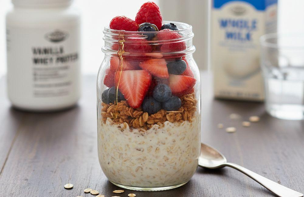 Gesundes High Protein Overnight Oats Frühstück