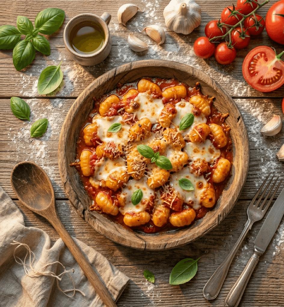 Parmesan auf Gnocchi
