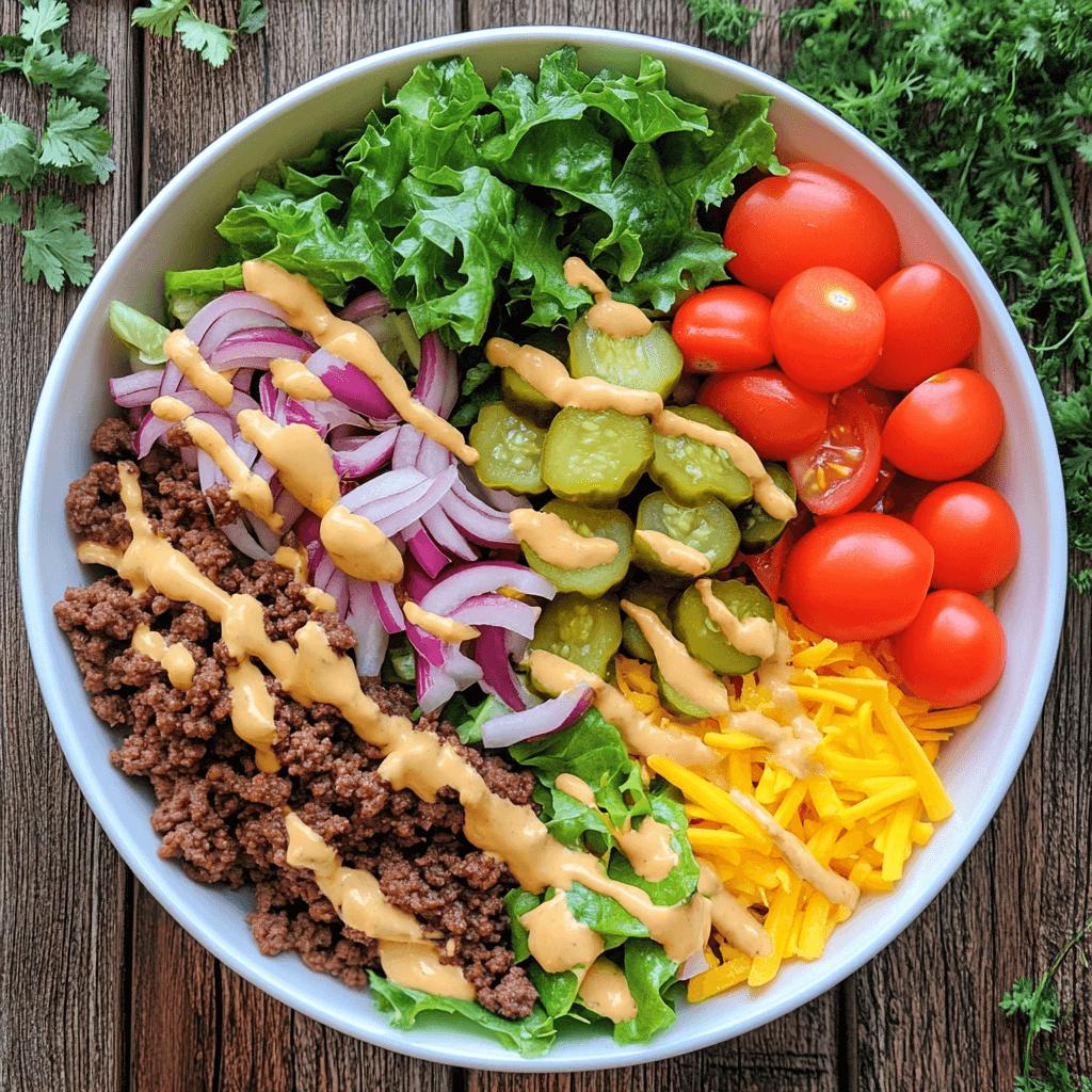 Verschiedene Burger Bowl Ideen
