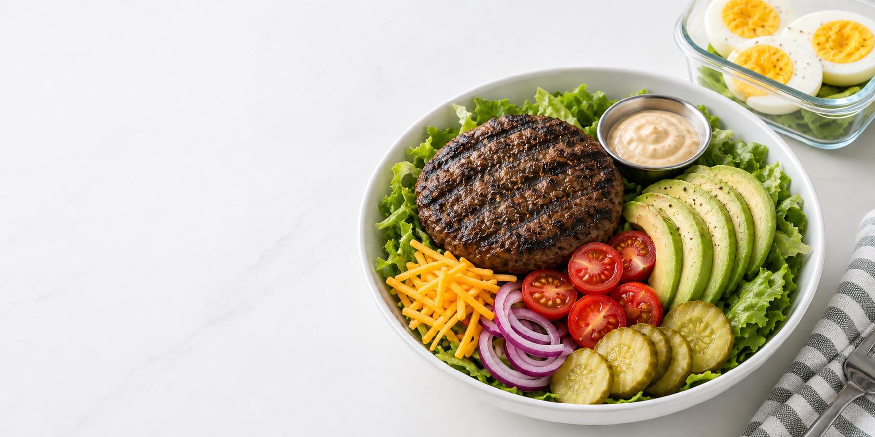 Low Carb Burger Bowl ohne Brot