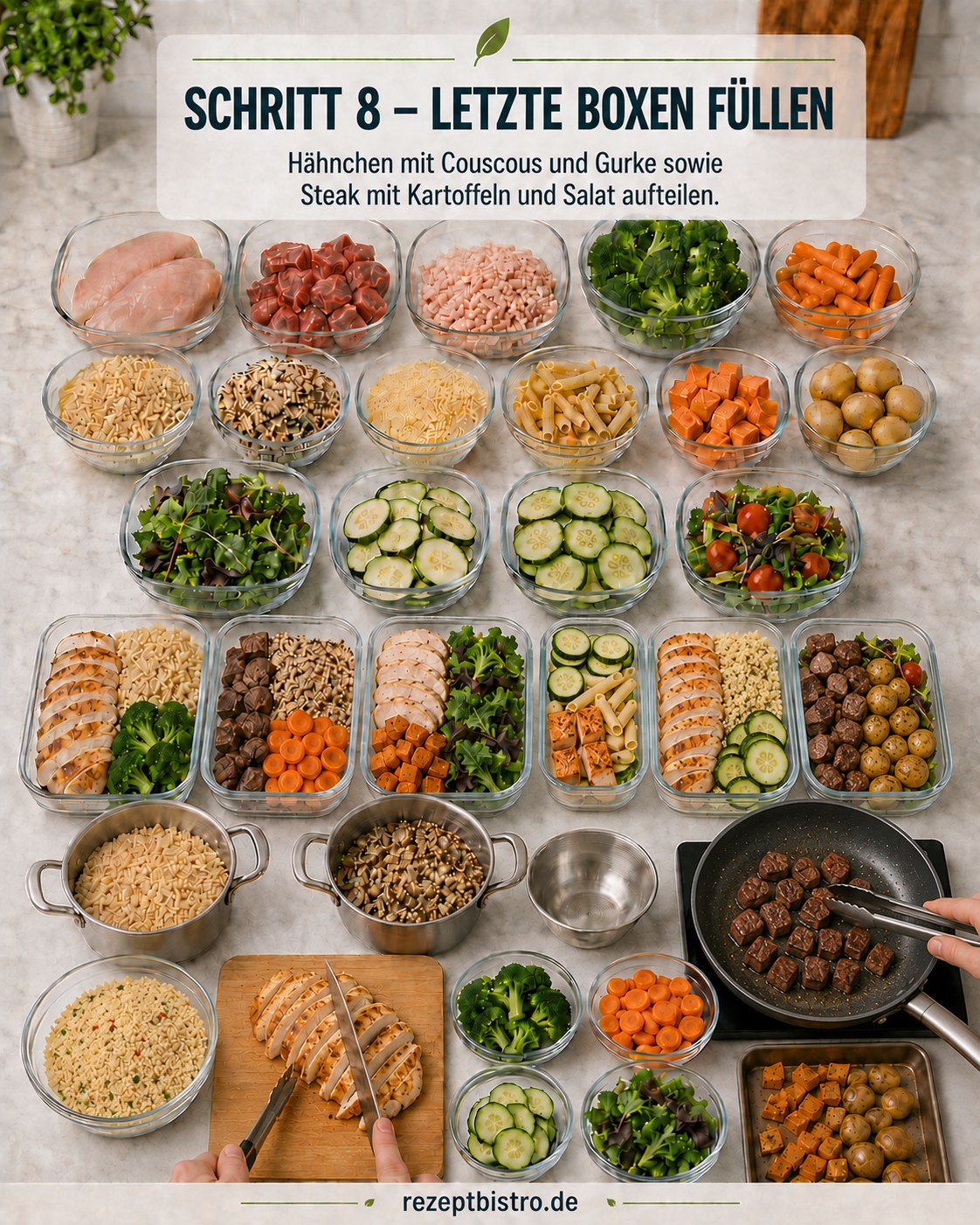 Meal Prep Ideen Für Die Woche - Sechs Boxen An Einem
