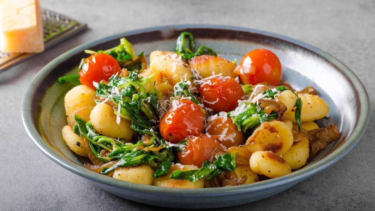 Angerichtete Gnocchi Portion
