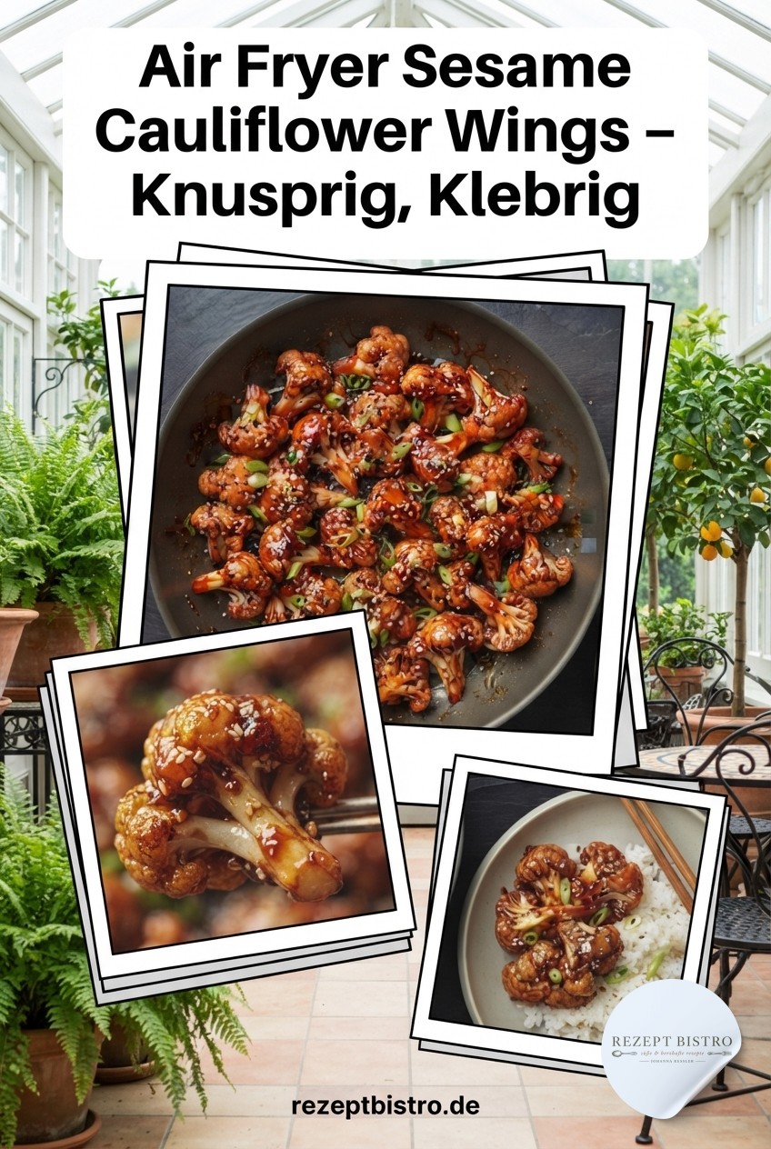 Air Fryer Sesame Cauliflower Wings – Knusprig, Klebrig,