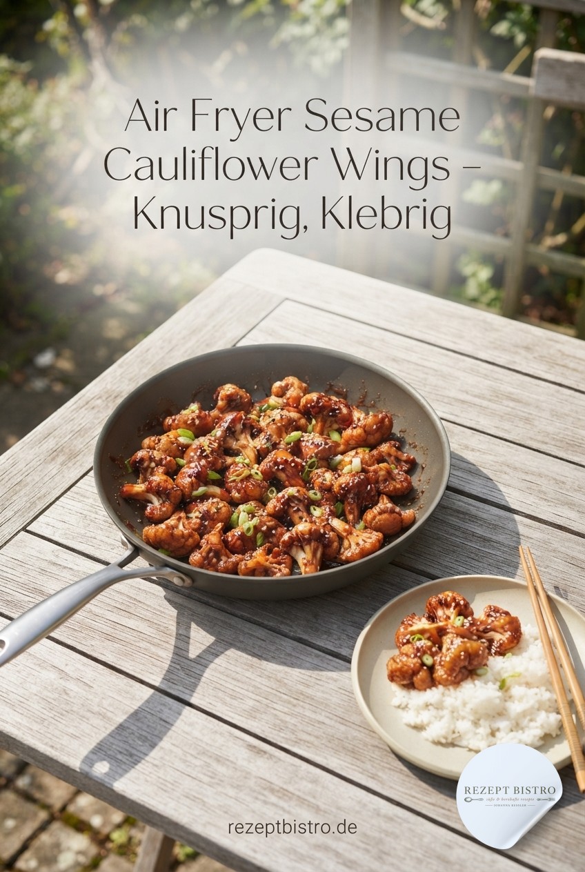 Air Fryer Sesame Cauliflower Wings – Knusprig, Klebrig,