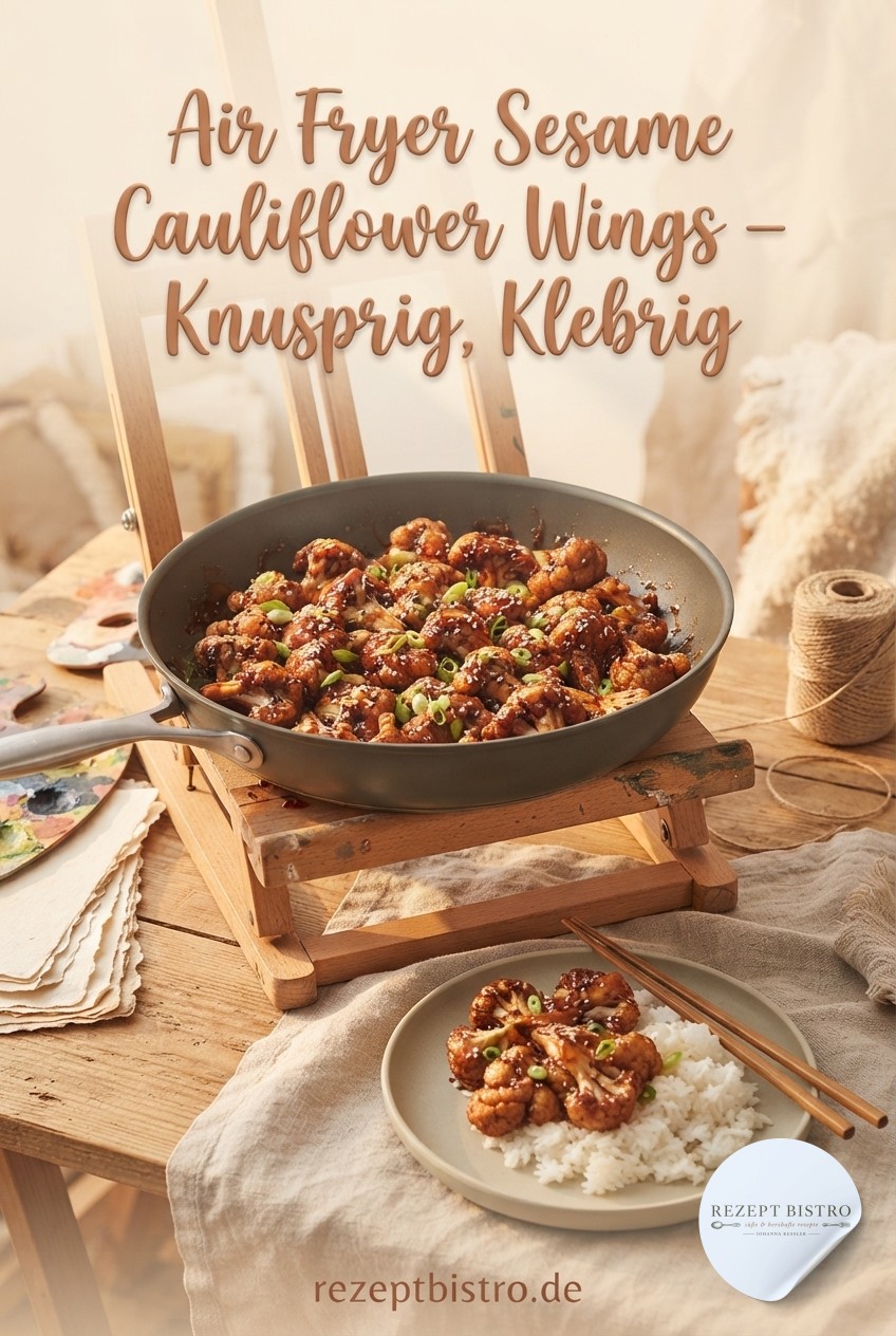 Air Fryer Sesame Cauliflower Wings – Knusprig, Klebrig,