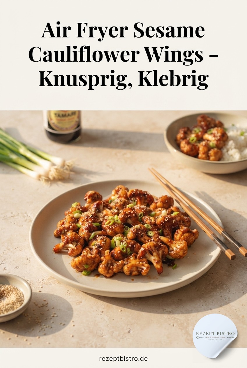 Air Fryer Sesame Cauliflower Wings – Knusprig, Klebrig,