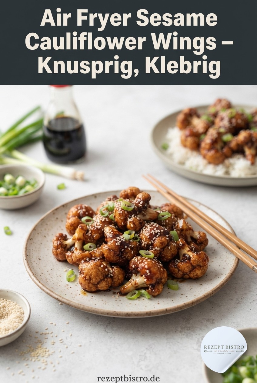 Air Fryer Sesame Cauliflower Wings – Knusprig, Klebrig,