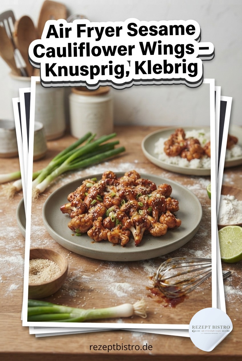 Air Fryer Sesame Cauliflower Wings – Knusprig, Klebrig,