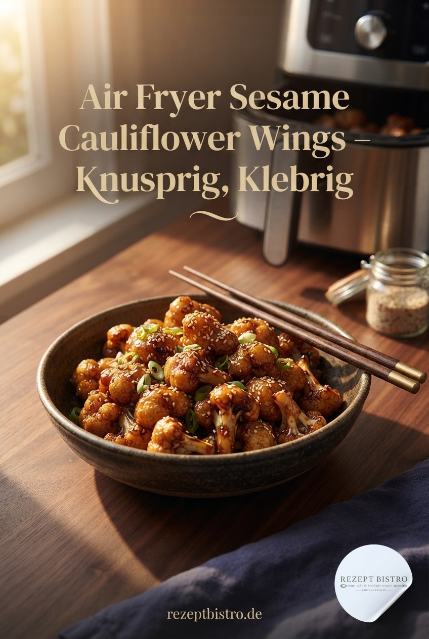 Air Fryer Sesame Cauliflower Wings – Knusprig, Klebrig,