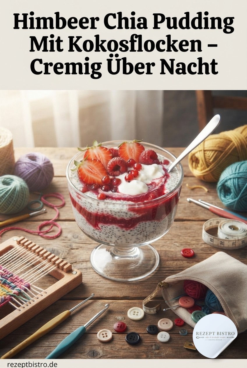 Himbeer Chia Pudding Mit Kokosflocken – Cremig Über Nacht