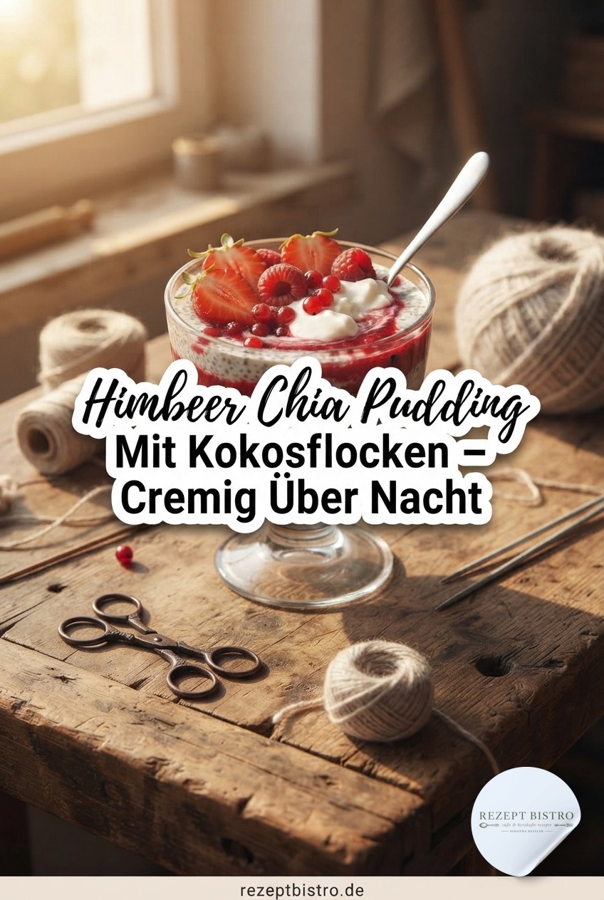 Himbeer Chia Pudding Mit Kokosflocken – Cremig Über Nacht