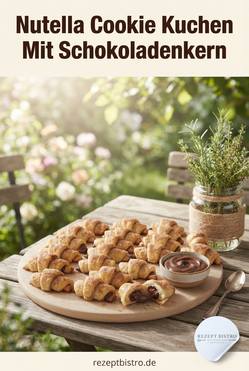 Nutella Cookie Kuchen Mit Schokoladenkern