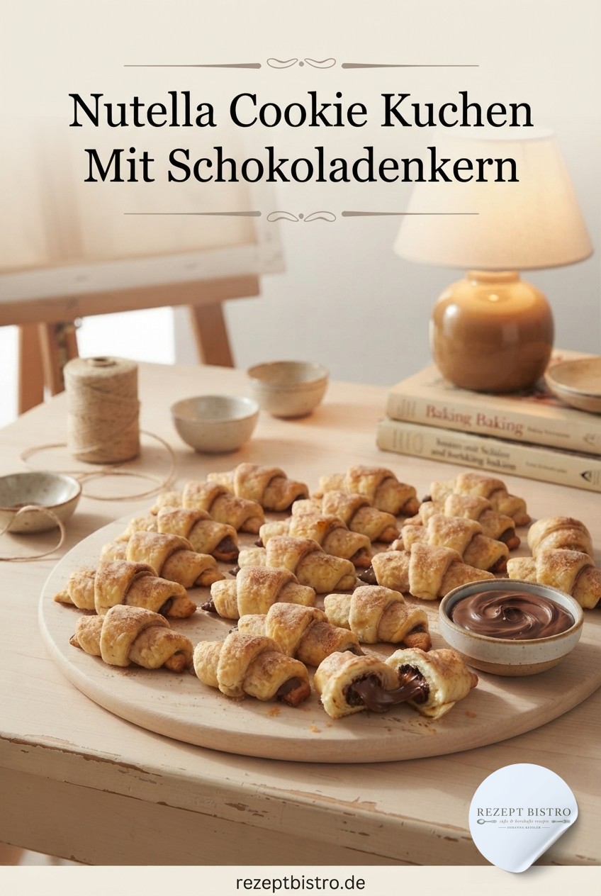 Nutella Cookie Kuchen Mit Schokoladenkern