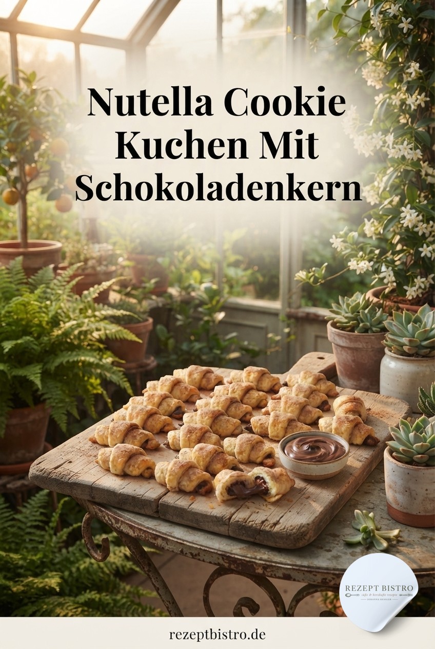 Nutella Cookie Kuchen Mit Schokoladenkern
