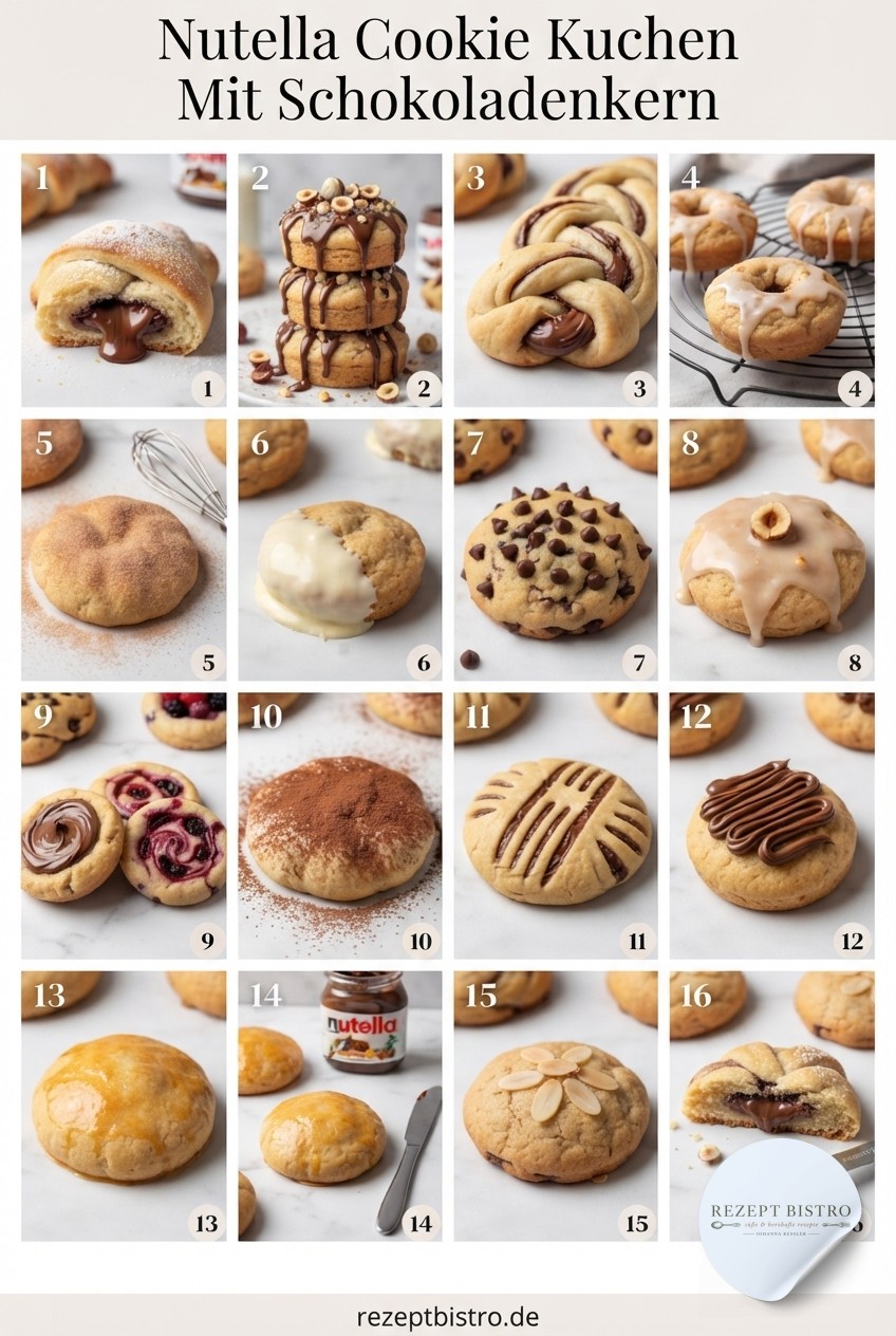 Nutella Cookie Kuchen Mit Schokoladenkern
