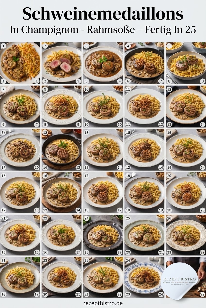 Schweinemedaillons In Champignon - Rahmsoße – Fertig In 25