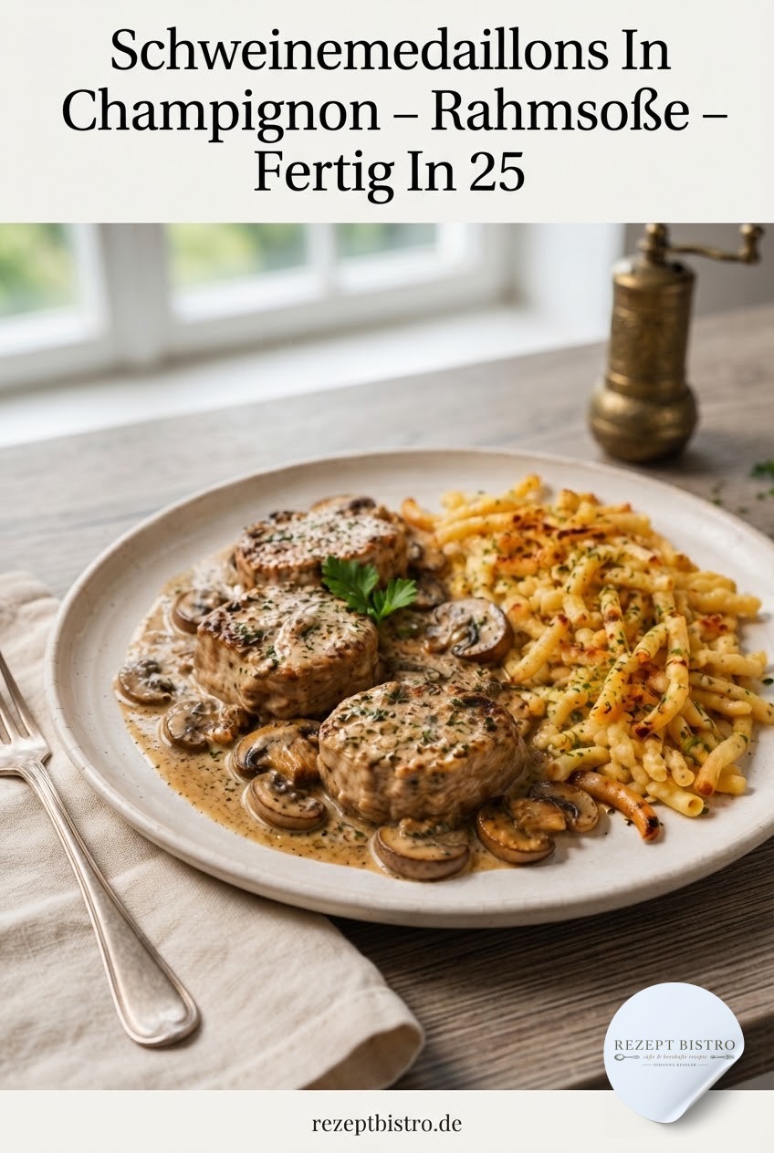 Schweinemedaillons In Champignon - Rahmsoße – Fertig In 25