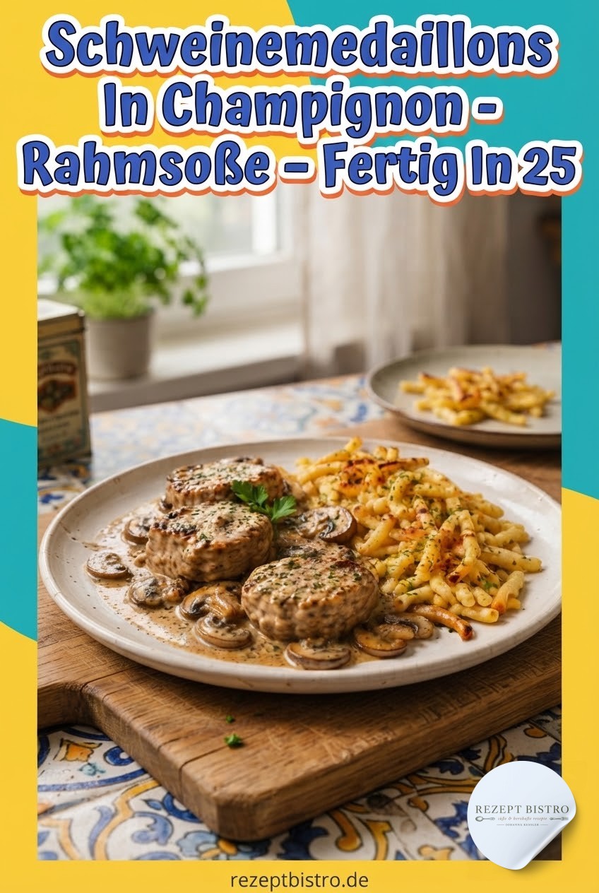 Schweinemedaillons In Champignon - Rahmsoße – Fertig In 25