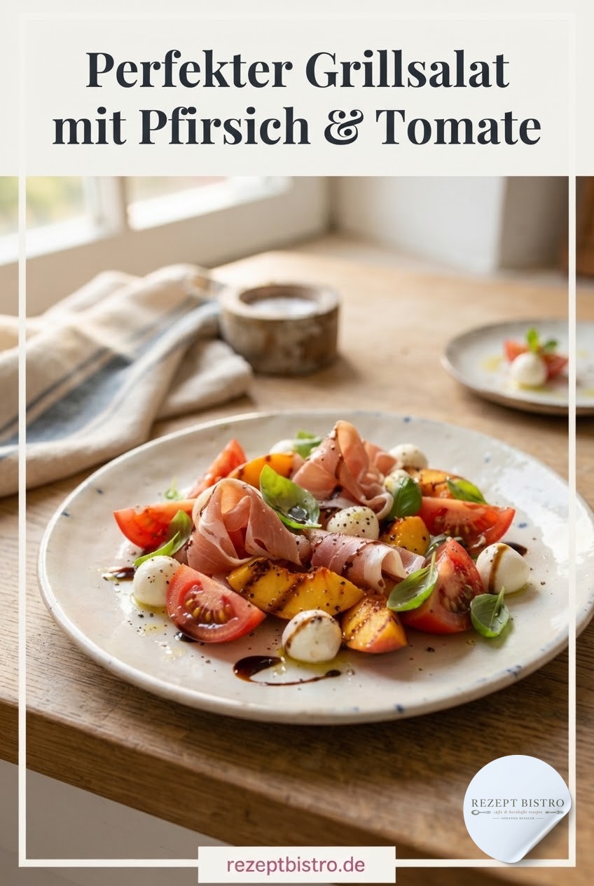 Perfekter Grillsalat mit Pfirsich & Tomate