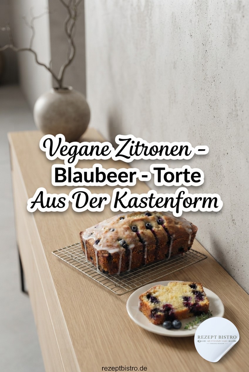 Vegane Zitronen - Blaubeer - Torte Aus Der Kastenform