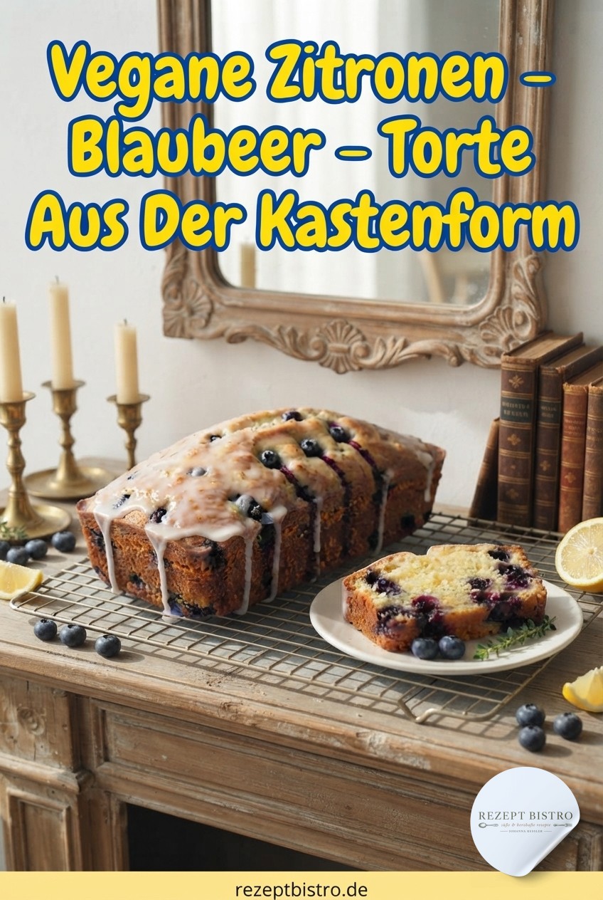 Vegane Zitronen - Blaubeer - Torte Aus Der Kastenform