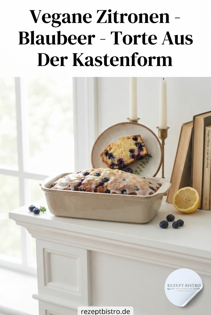Vegane Zitronen - Blaubeer - Torte Aus Der Kastenform