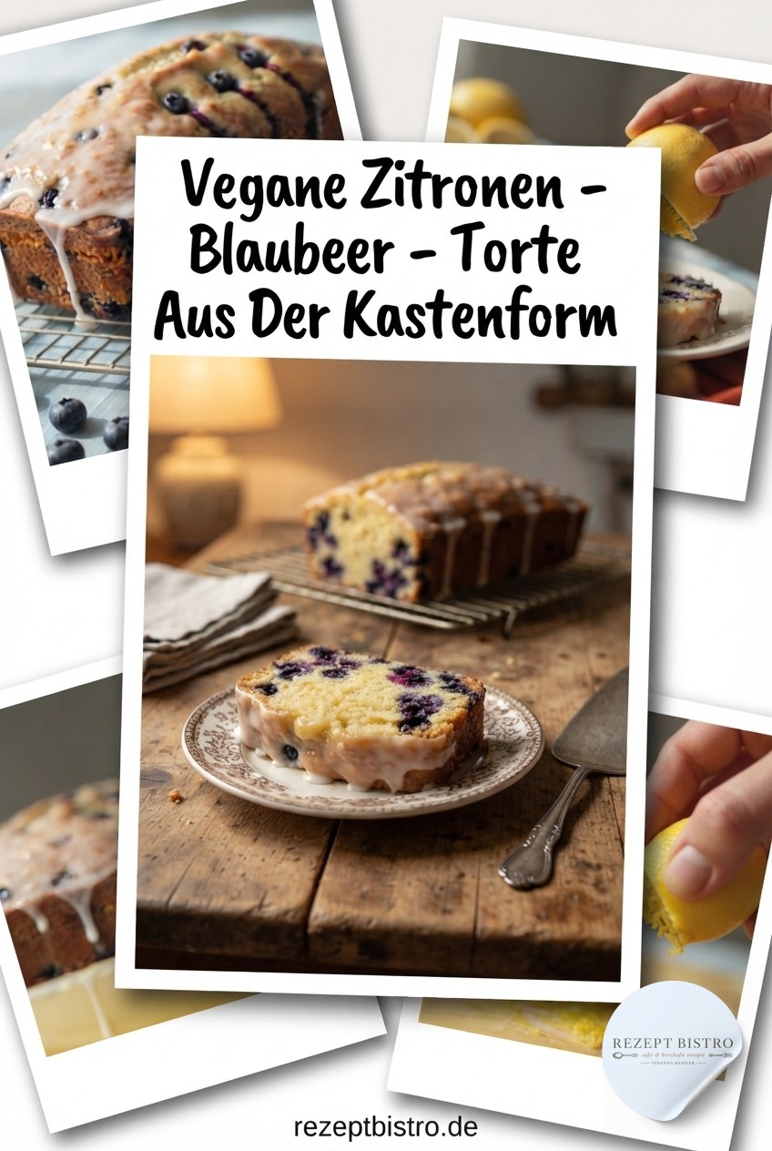 Vegane Zitronen - Blaubeer - Torte Aus Der Kastenform
