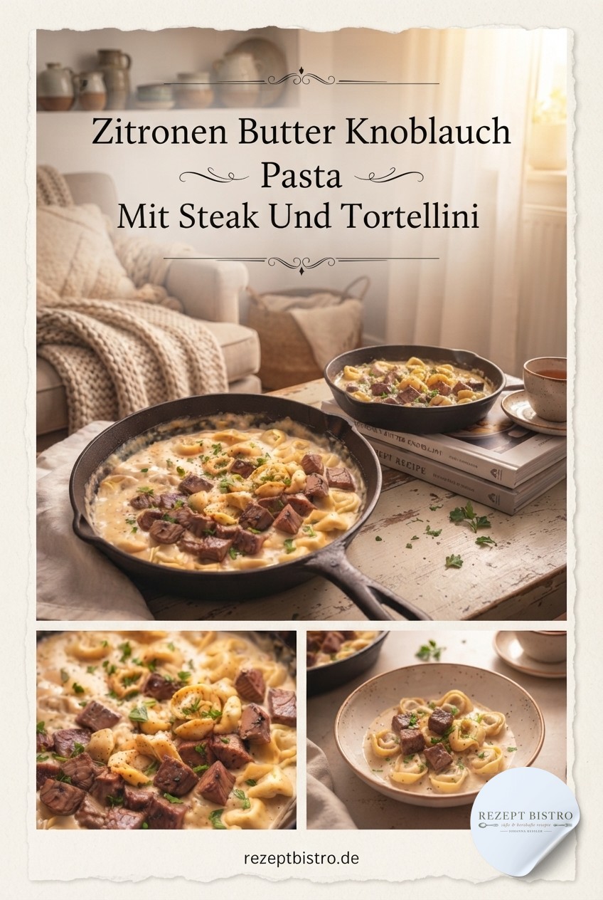 Zitronen Butter Knoblauch Pasta Mit Steak Und Tortellini