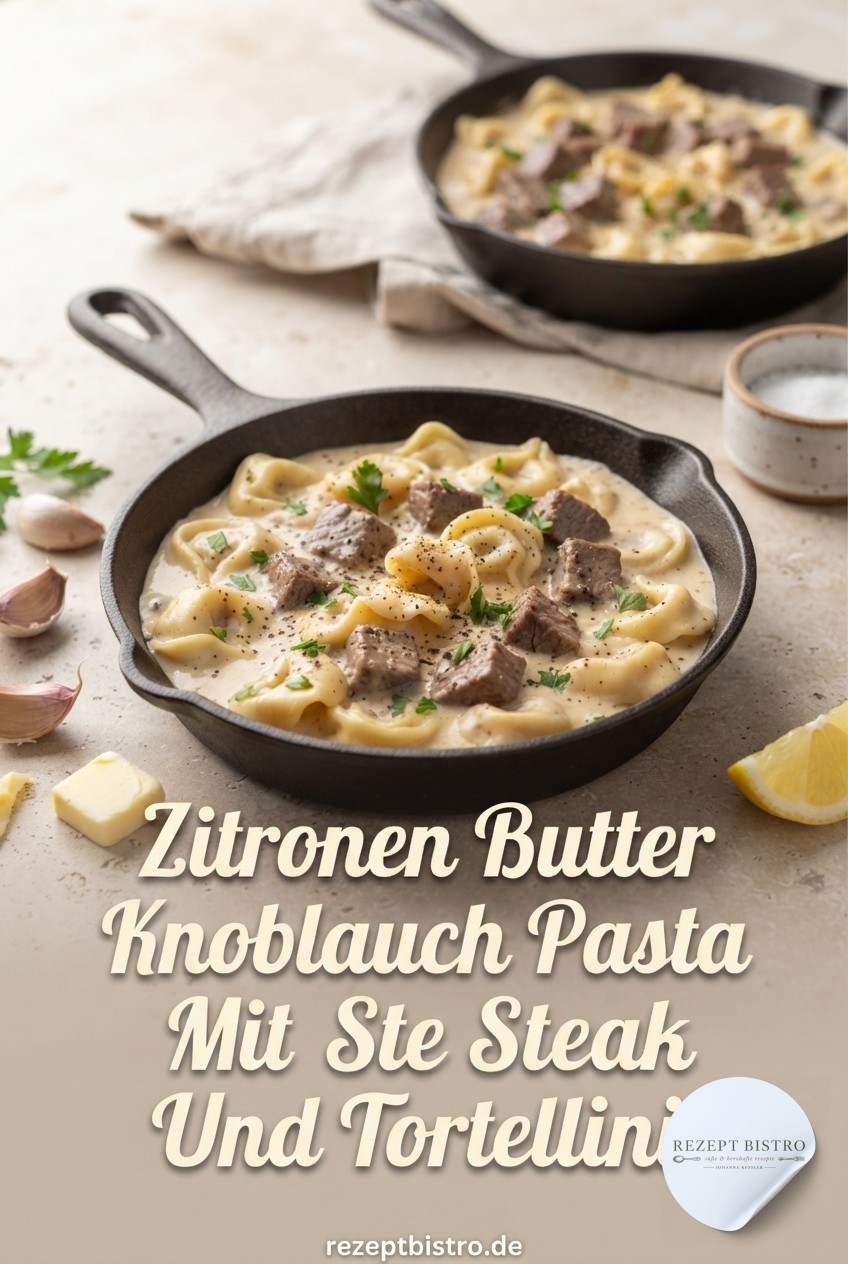 Zitronen Butter Knoblauch Pasta Mit Steak Und Tortellini