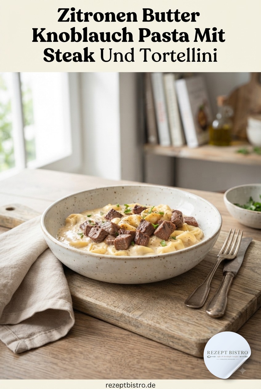 Zitronen Butter Knoblauch Pasta Mit Steak Und Tortellini