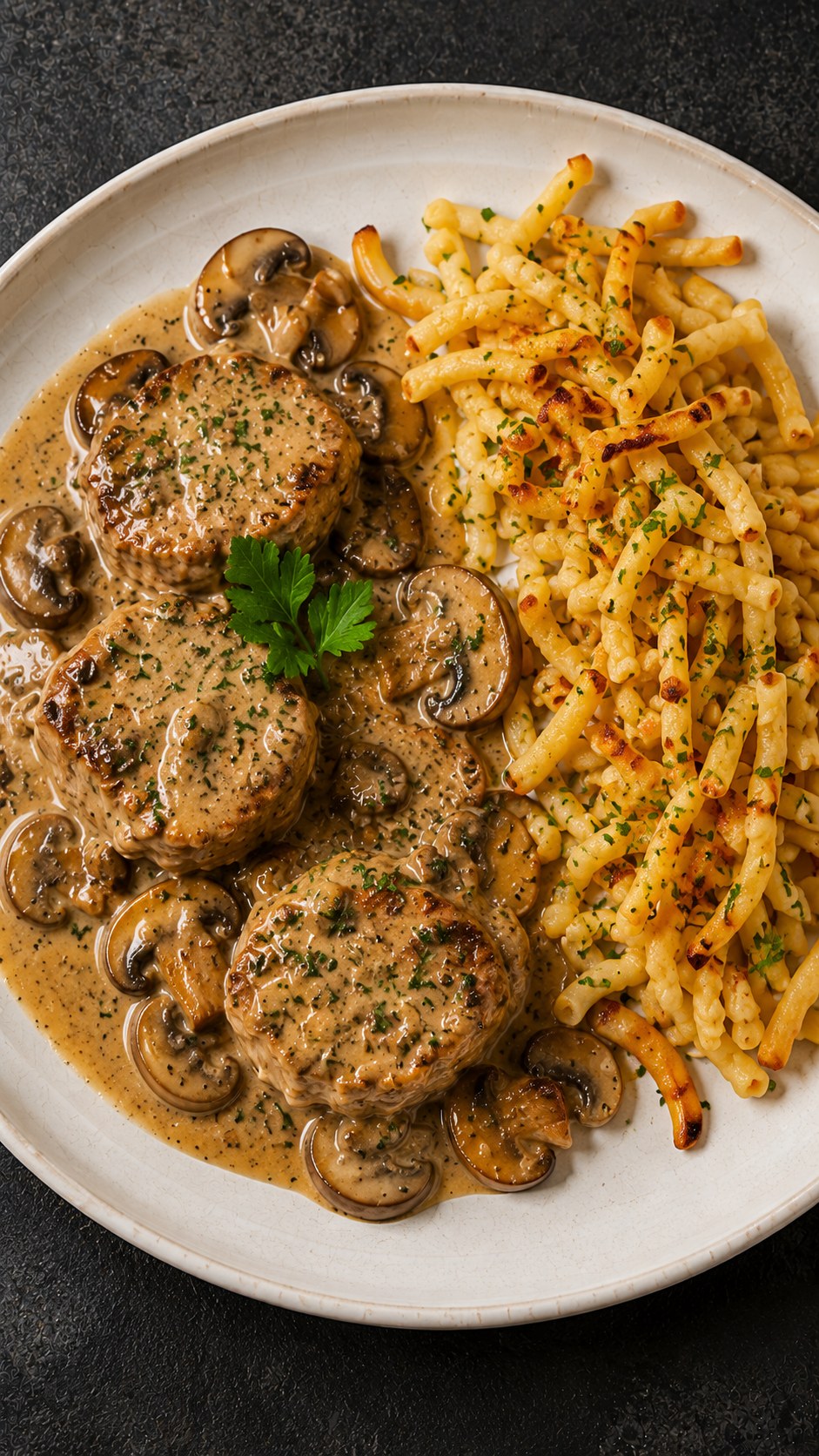 Schweinemedaillons In Champignon - Rahmsoße – Fertig In 25