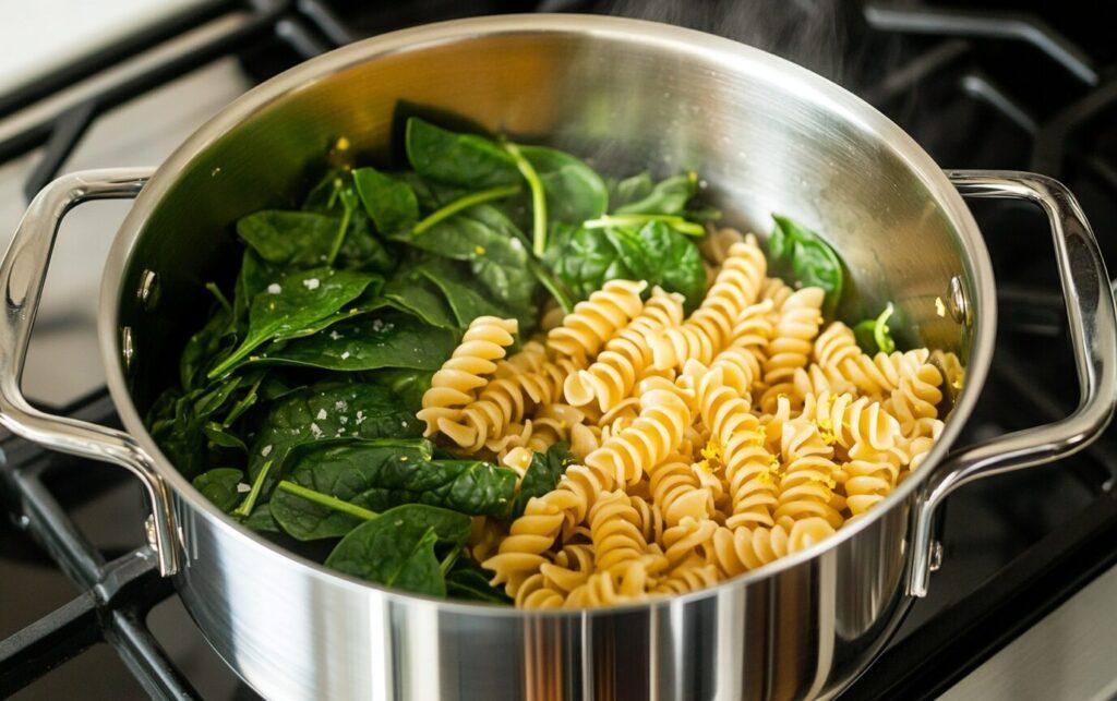 One Pot Pasta Zubereitung im Topf