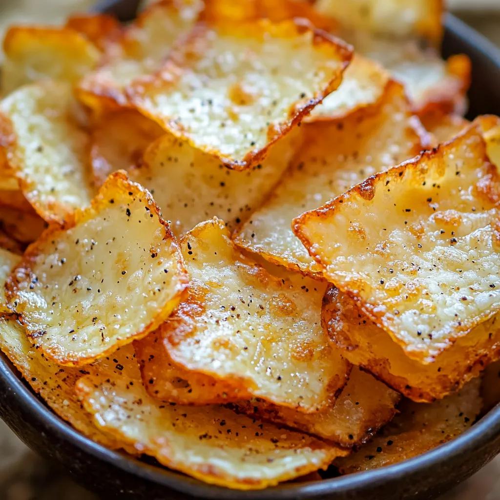 Cottage Cheese Chips serviert in Schüssel