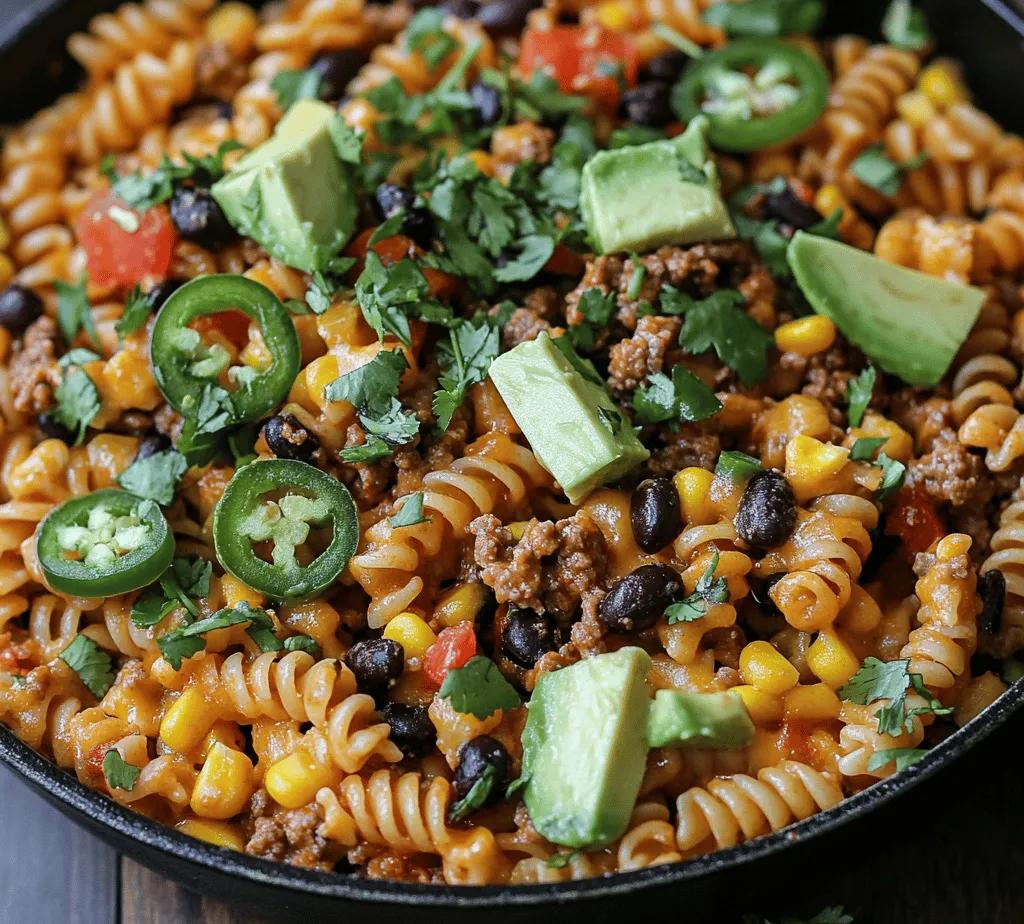 Variationen von High Protein Taco Pasta