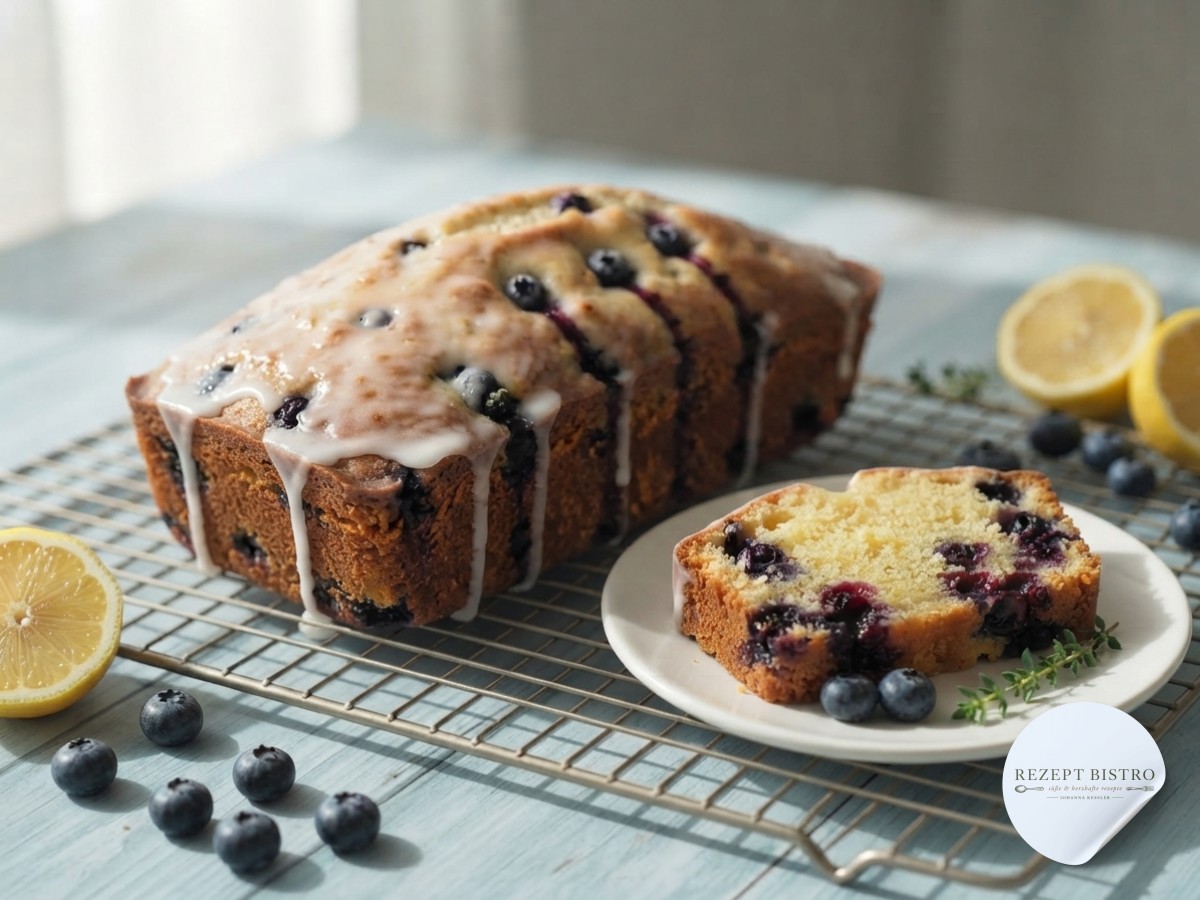 Vegane Zitronen - Blaubeer - Torte Aus Der Kastenform